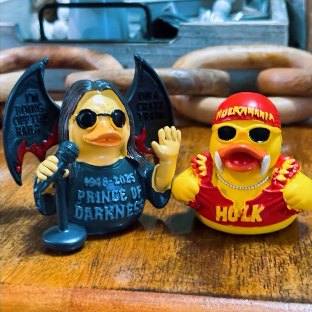 Collectible Ozzy And Hogan resin ducks set 2